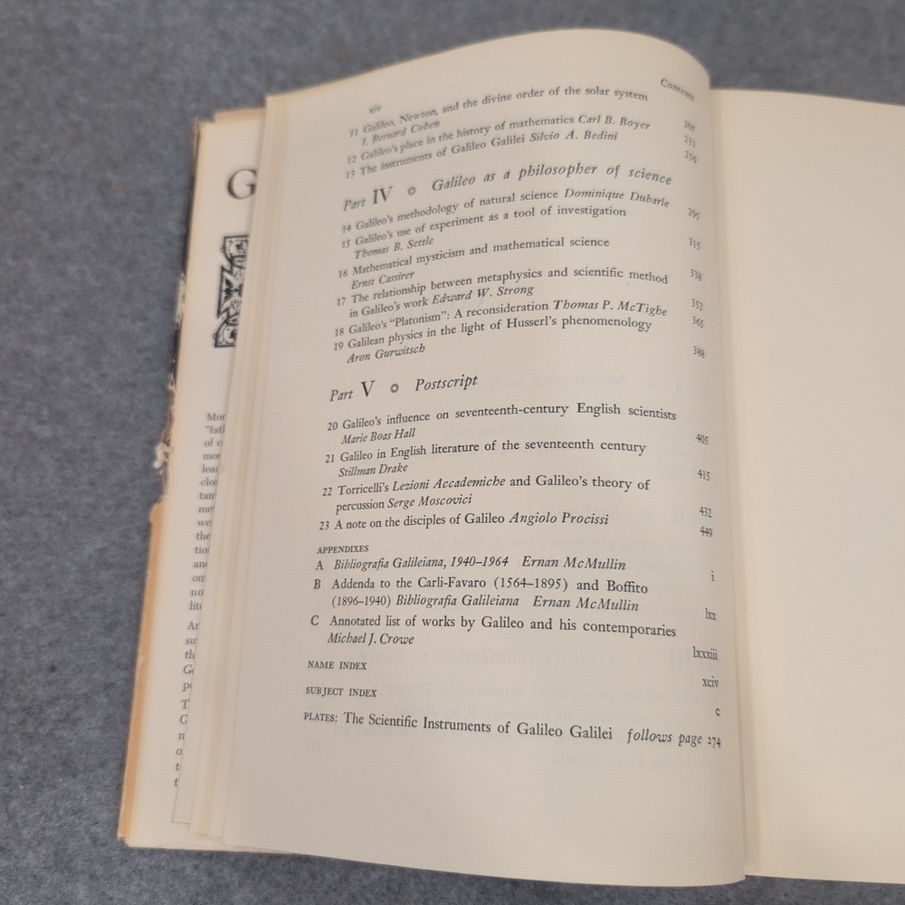 Galileo Man of‎ Science Ernan McMullin 1967 Hardcover Book with Dust Jacket - Picture 7 of 8
